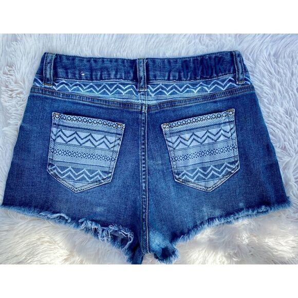 Victoria’s Secret Pink SZ 4 Cheeky High-Rise Denim Factory Distressed Sh… - Picture 9 of 11